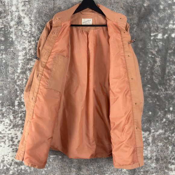 Universal Thread Size L Tie Front Button Jacket Peach Long Sleeve Pocket Outdoor - Picture 3 of 8